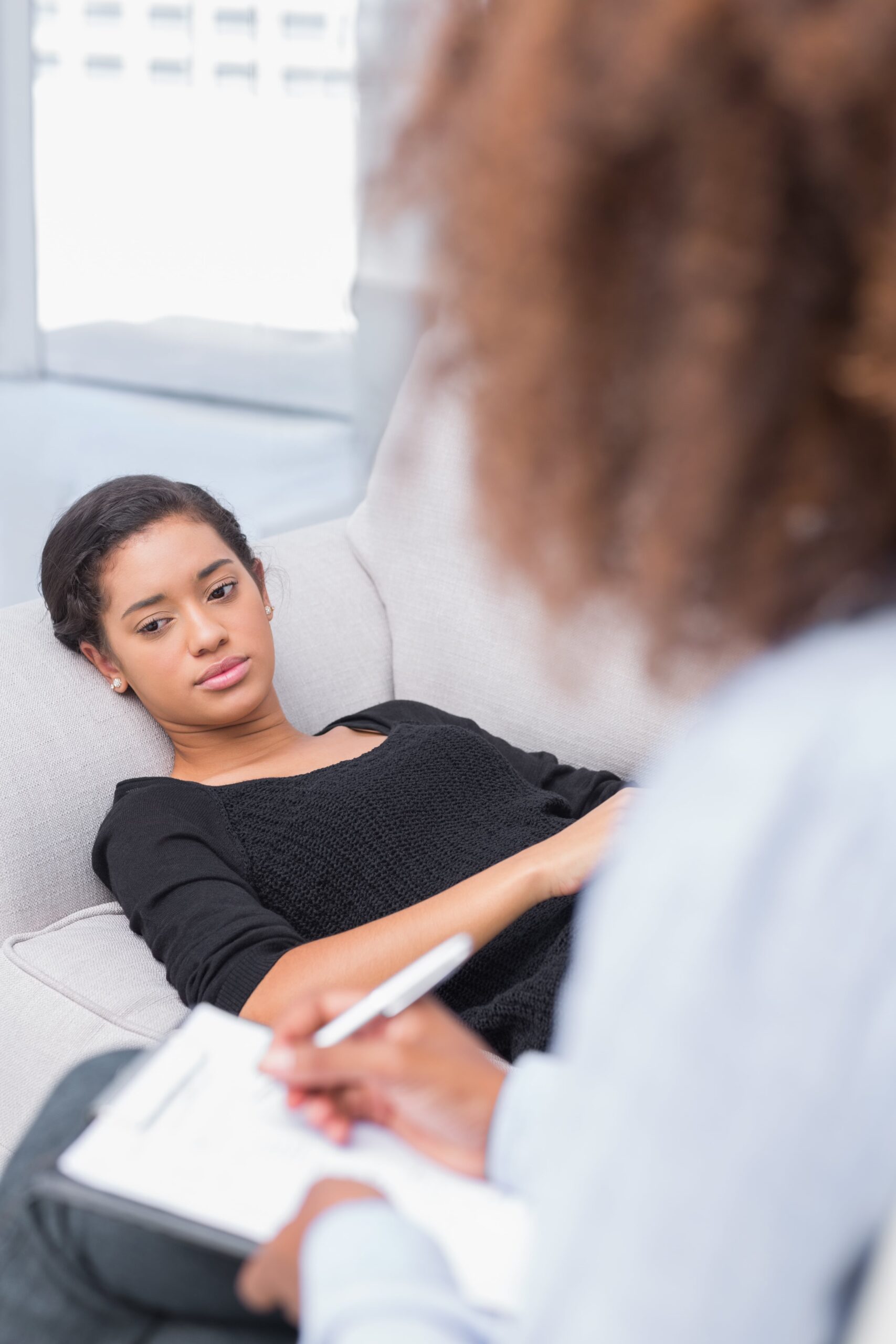 Girl at her individual therapy session for eating disorders in Los Angeles